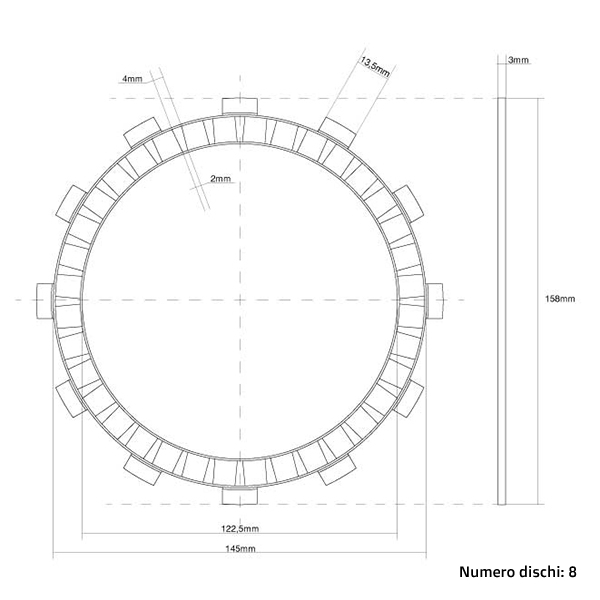 Disques d’embrayage (Friction) FCC Kawasaki KX 250 (92-08) FCC.0003