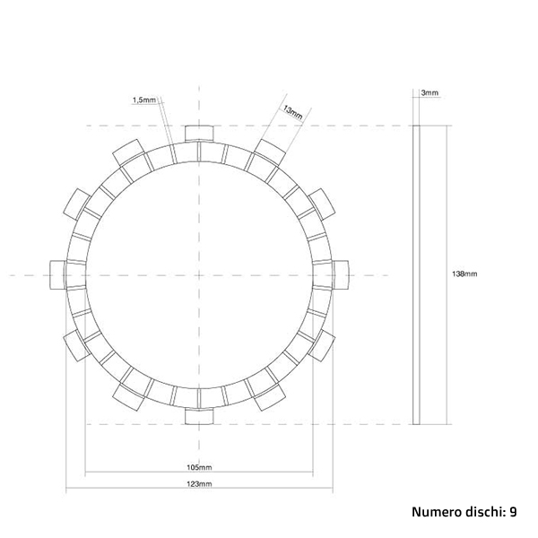 Disques d’embrayage (Friction) FCC Gasgas 300 EC-F (12-13) FCC.0090