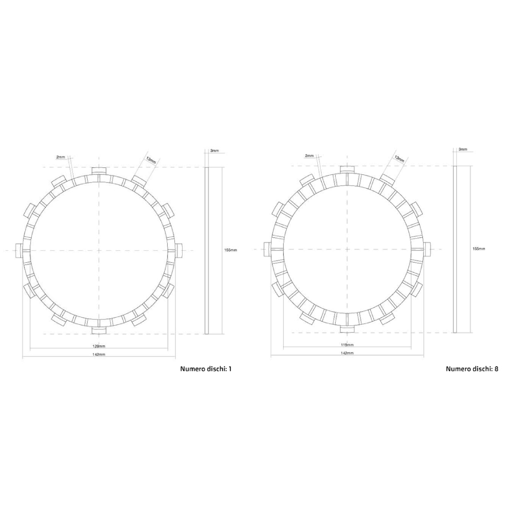 Disques d’embrayage (Friction) FCC Yamaha YZ 426 F (01-02) FCC.0186