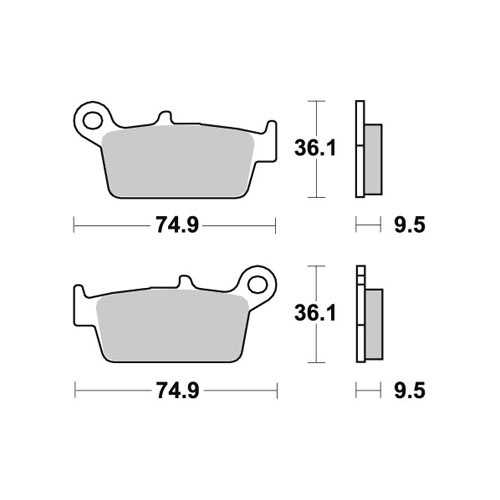 Plaquettes Galfer Honda CR 80 (92-02) arrière standard FD093G1396