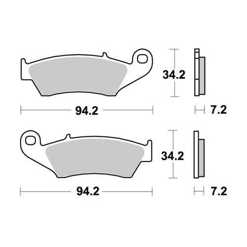 Plaquettes Galfer Beta RR 498 (12-14) avant standard FD164G1396