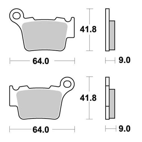 Plaquettes Galfer KTM 85 SX (21-25) arrière standard FD291G1396