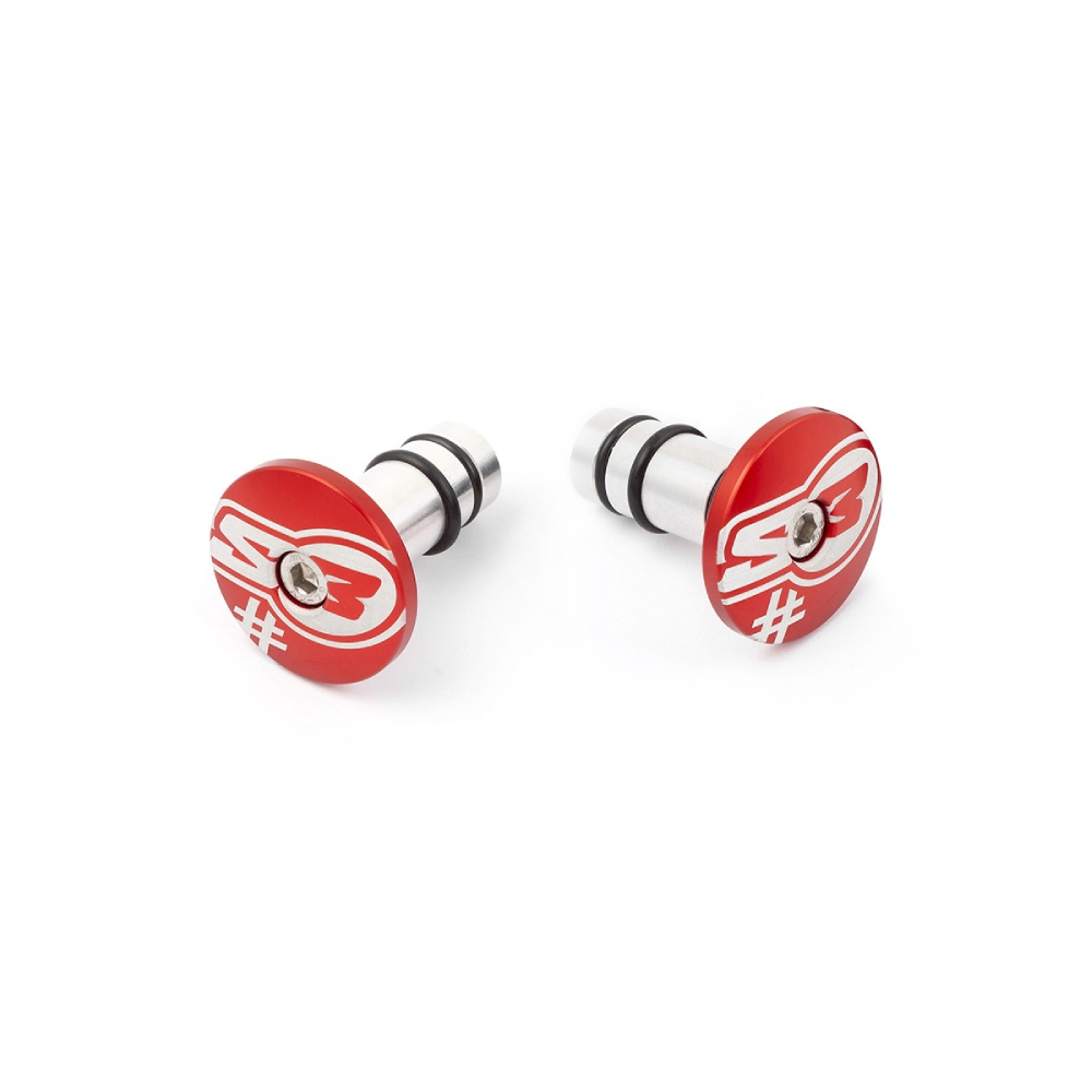 Paire d’embouts de guidon S3 rouge Too