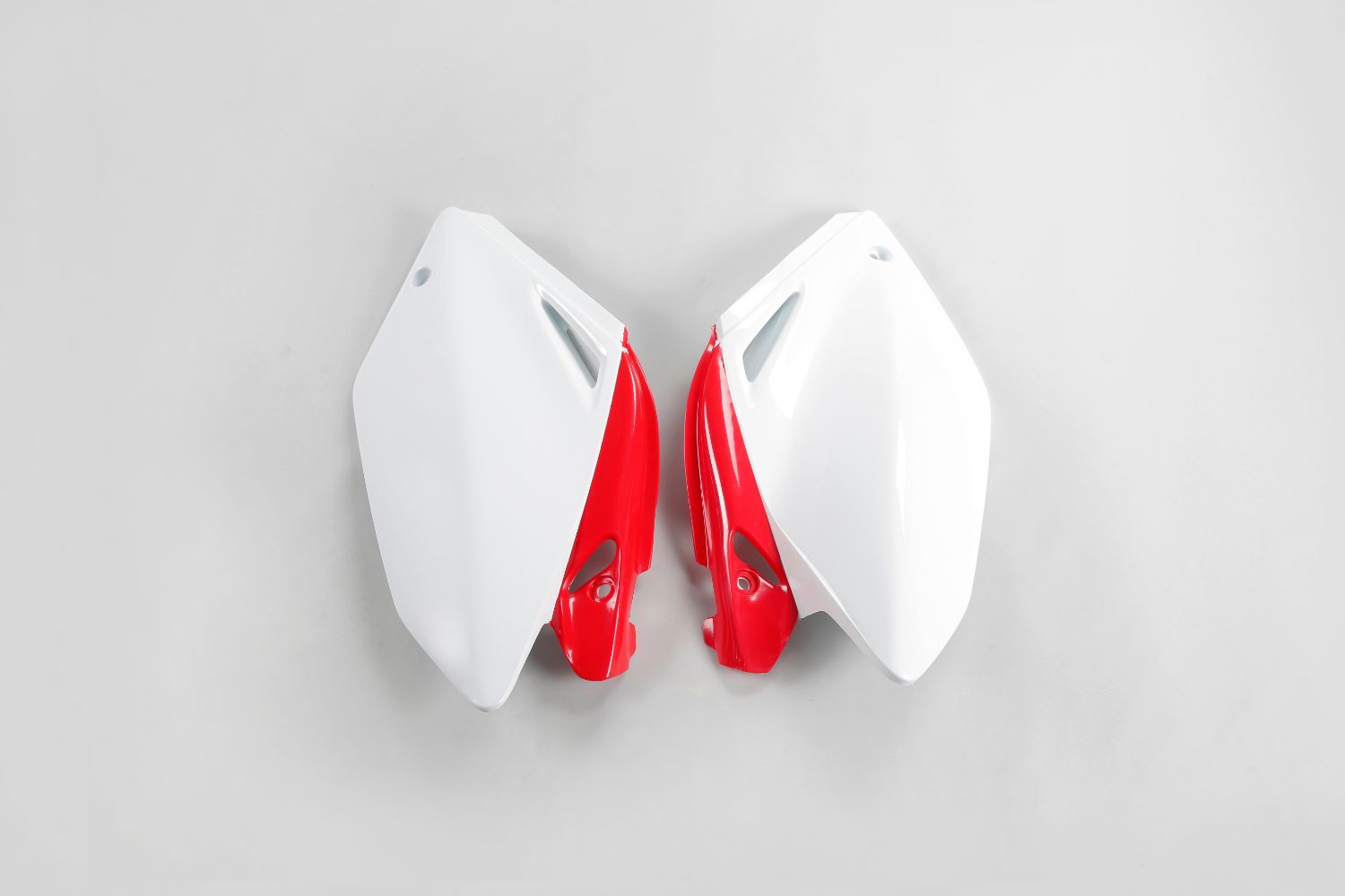 Plaques latérales porte-numéro Honda CRF 250 R (04-05) blancs e rouges* HO03635-W