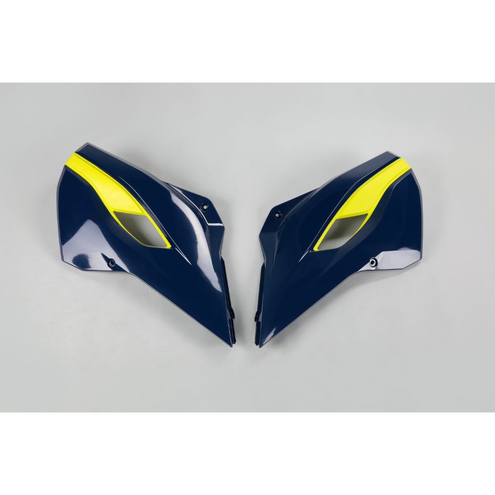 Coques de Radiateur Husqvarna 450 FC (14-15) bleu et jaunes HU03353-087