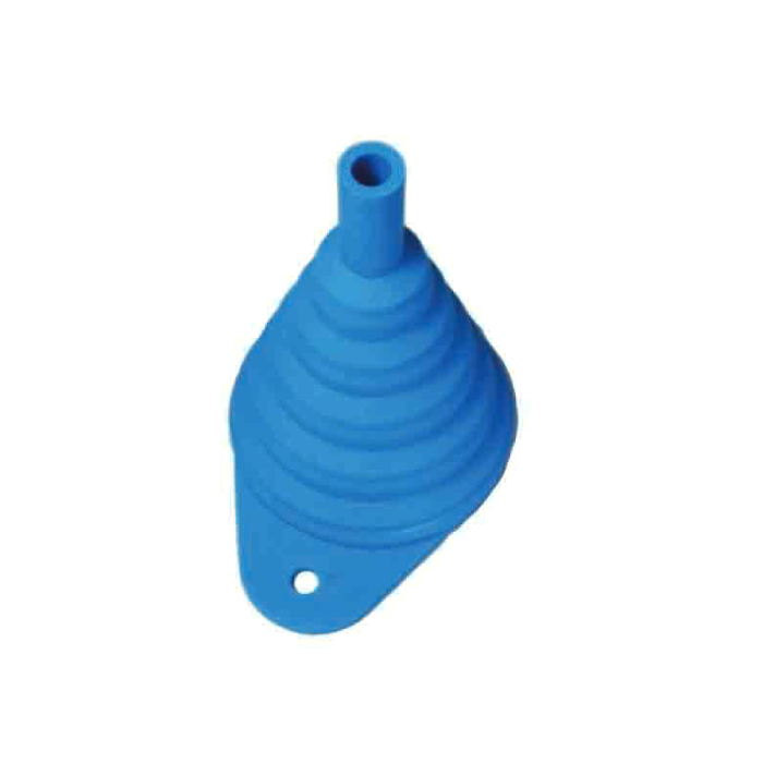 Entonnoir silicone pliable bleu