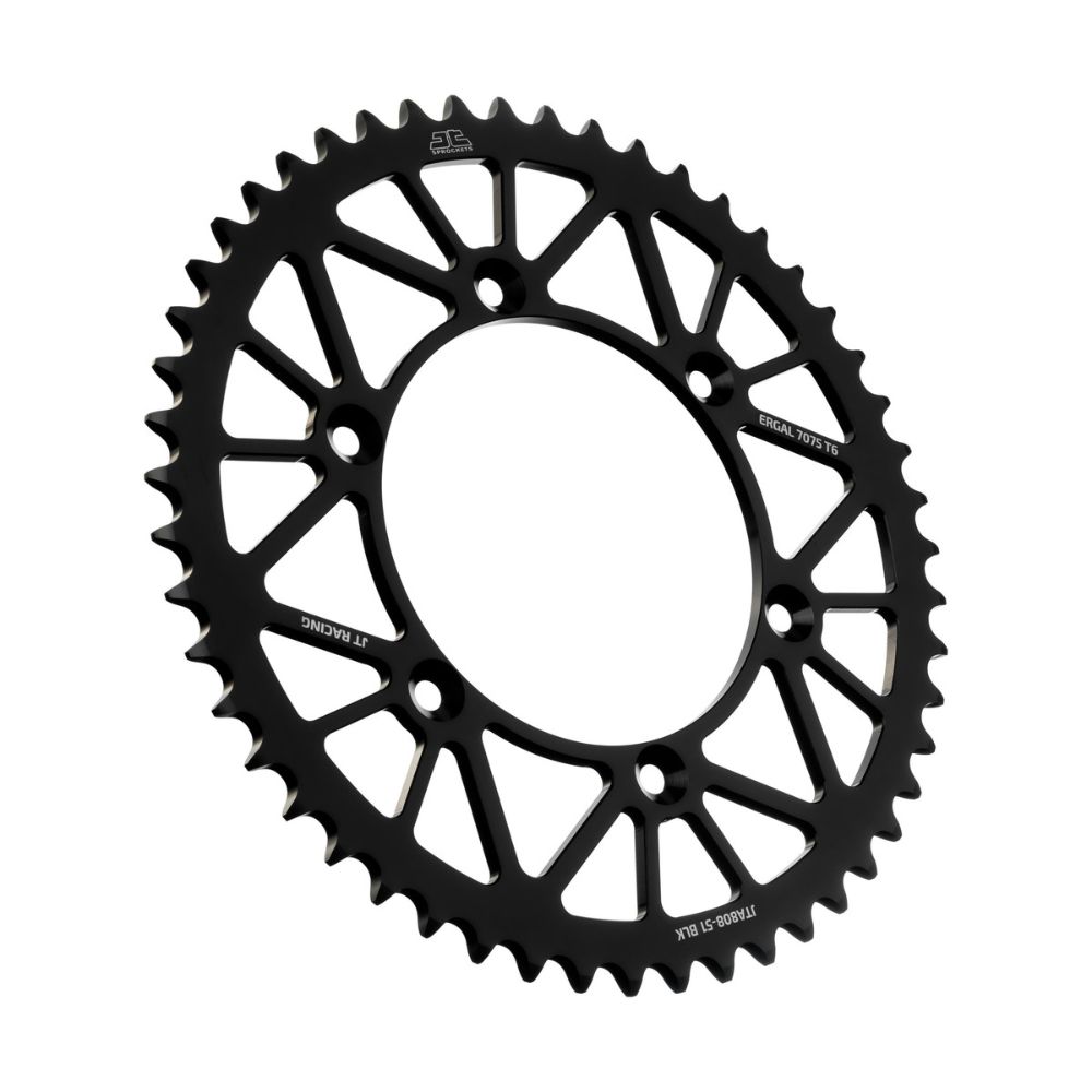 Couronne arrière JT ergal Suzuki RMZ 250 (07-25) 51 dents noir JTA808.51BLK