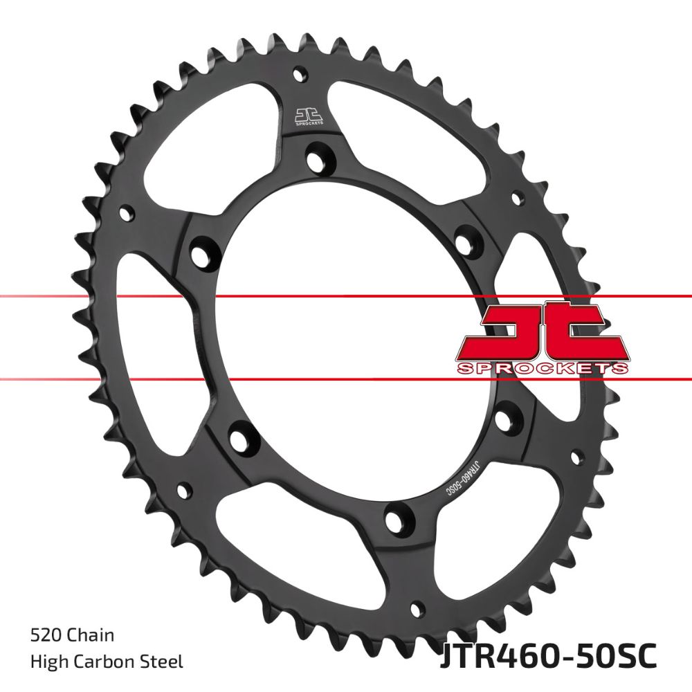Couronne arrière JT acier Kawasaki KX 250 (82-08) 50 dents autonettoyant JTR460.50SC