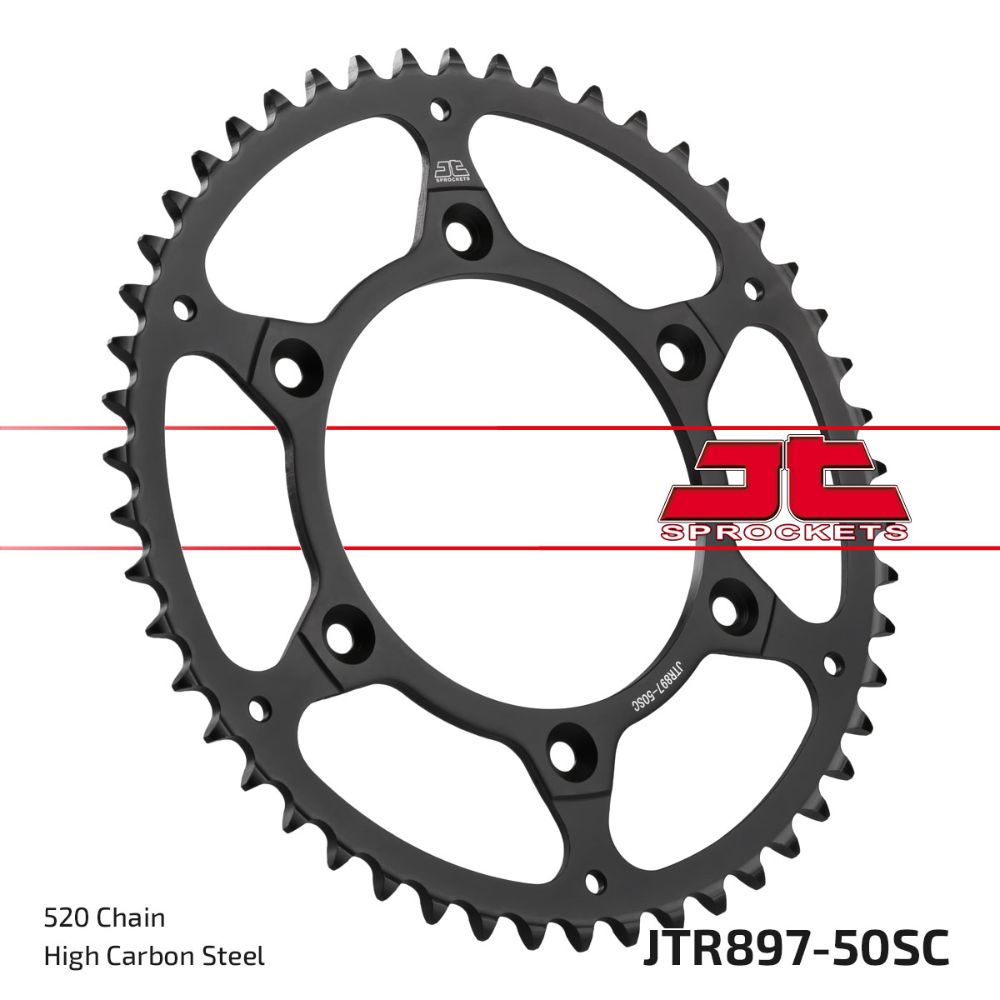 Couronne arrière JT acier Triumph TF 250 X (24-25) 50 dents autonettoyant JTR897.50SC