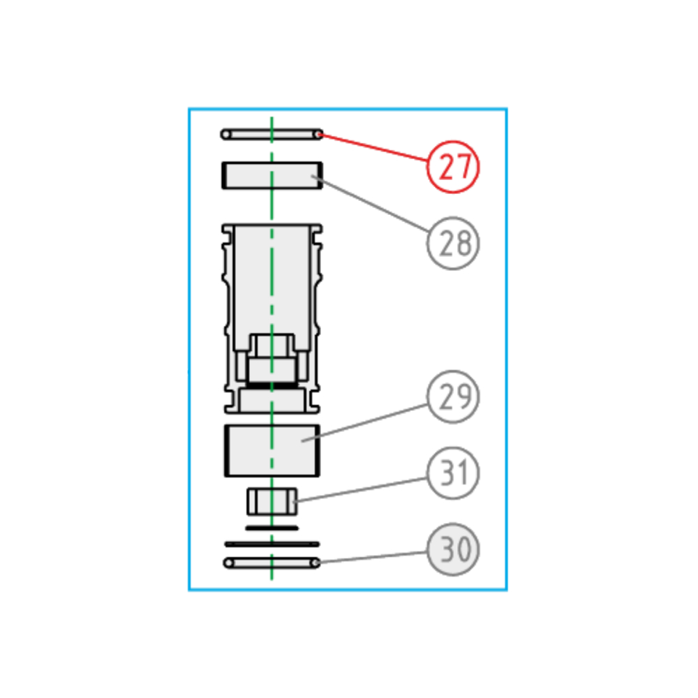 Piston libre KYB Honda CRF 450 R (13-14) - Joint torique supérieur K110270000301