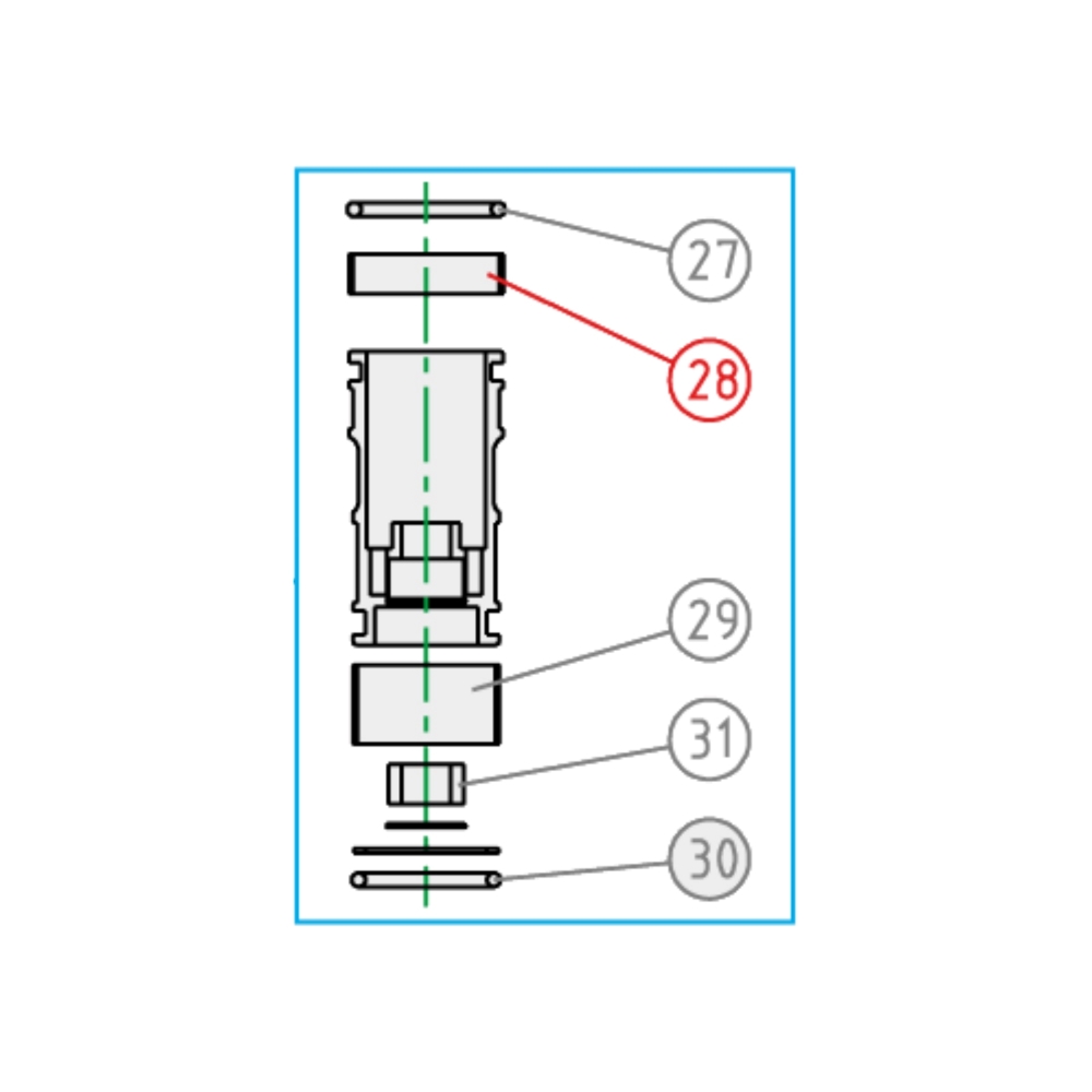 Piston libre KYB Yamaha YZ 125 (06-21) - Bague supérieure K110280000101