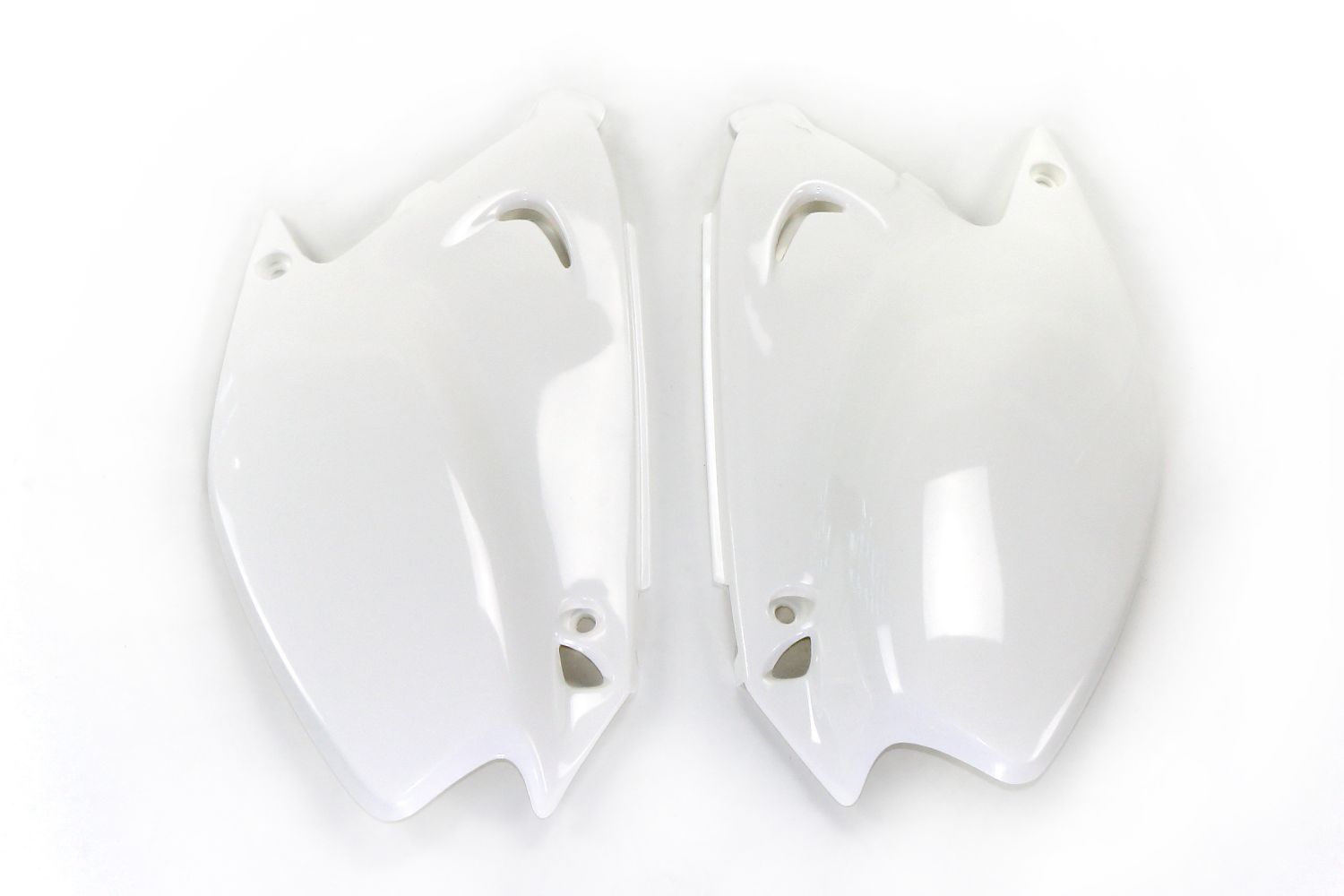 Plaques latérales porte-numéro Kawasaki KX 125 (03-08) blancs* KA03739-047