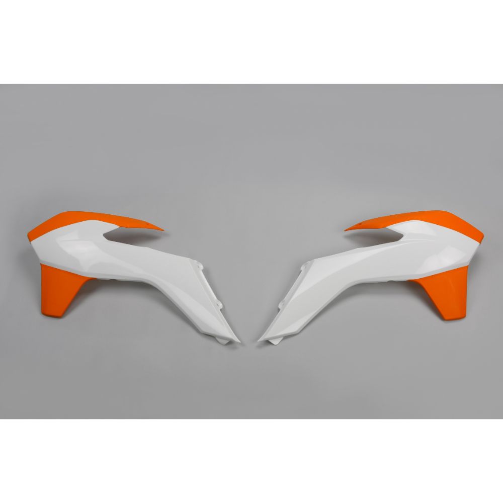 Coques de Radiateur KTM 450 EXC-F (14-16) blancs et orange* KT04052-999W