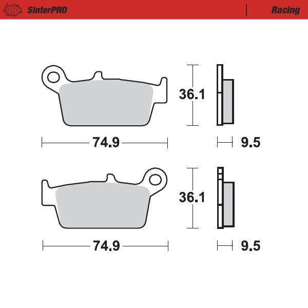 Plaquettes Moto Master Yamaha YZ 250 (98-02) arrière racing MM-091811