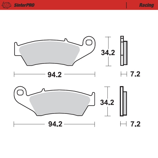 Plaquettes Moto Master Beta Xtrainer 300 (15-25) avant racing MM-093411