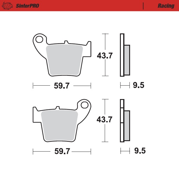 Plaquettes Moto Master Honda CRF 450 RX (17-25) arrière racing MM-094311