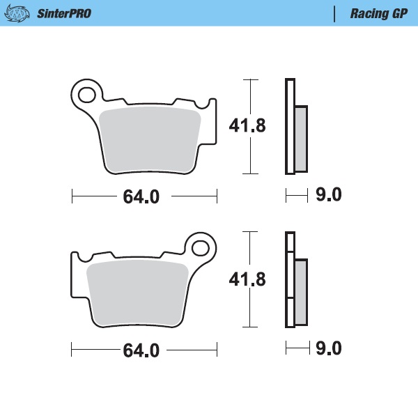 Plaquettes Moto Master Ducati 450 MX (25) arrière GP MM-094412