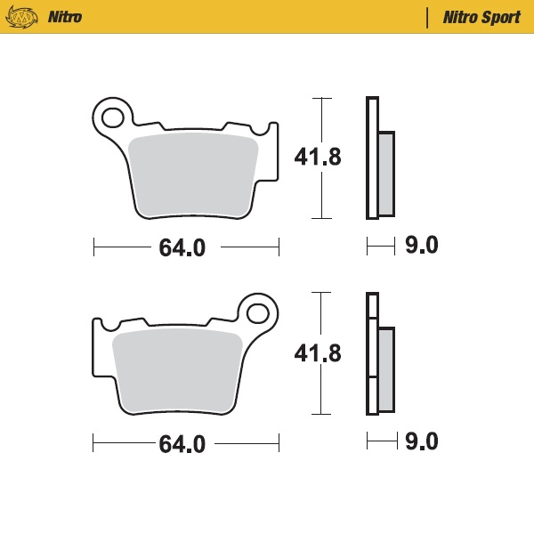 Plaquettes Moto Master Ducati 450 MX (25) arrière nitro MM-094422