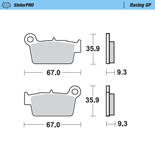 Plaquettes Moto Master Beta RR 498 (12-14) arrière GP MM-094512