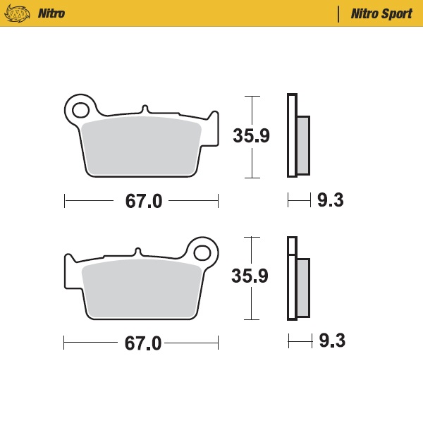 Plaquettes Moto Master Beta RR 450 (05-14) arrière nitro MM-094522