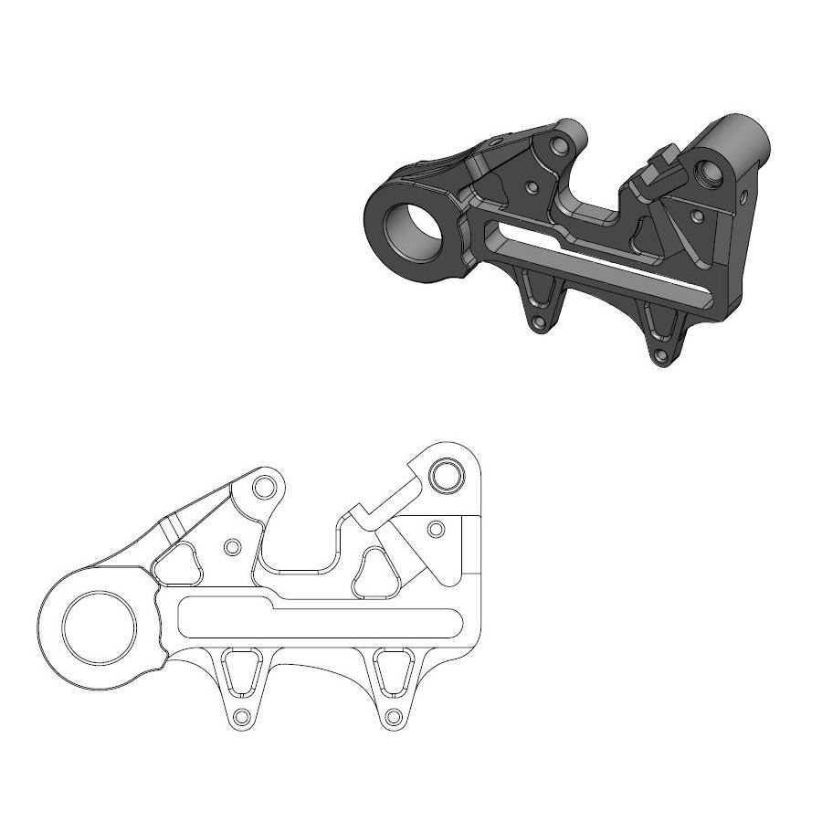 Entretoise KTM 350 SX-F (13-22) arrière 240 mm - Moto Master MM-211085