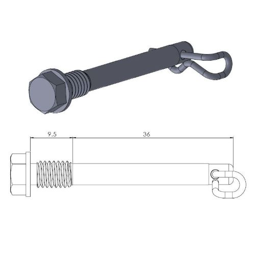 Axe d’étrier de frein KTM 85 SX (11-20) arrière Moto Master MM-213042