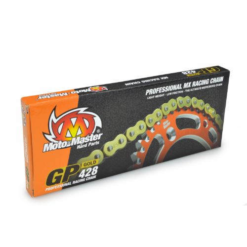 Chaîne MM pas de chaîne 428 GP cross professionnel sans O-RING 134 maillons -or MM-642802