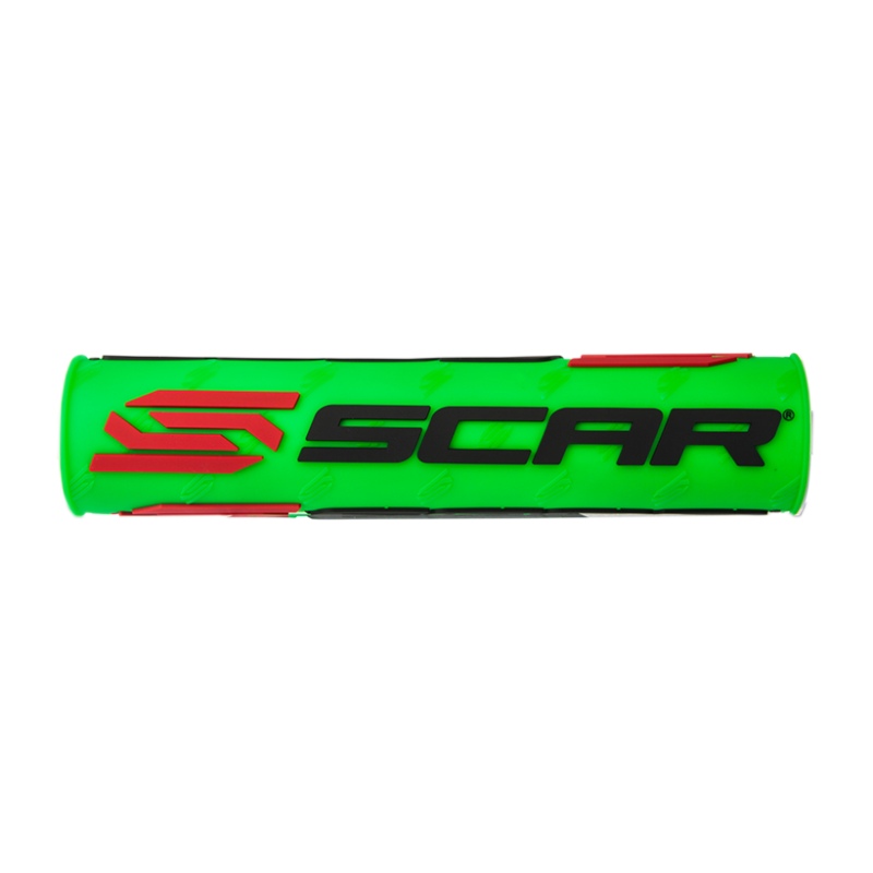Mousse de guidon Scar vert fluo et noir - Guidon avec barre transversale