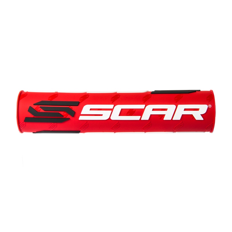 Mousse de guidon Scar rouge et blanc - Guidon avec barre transversale