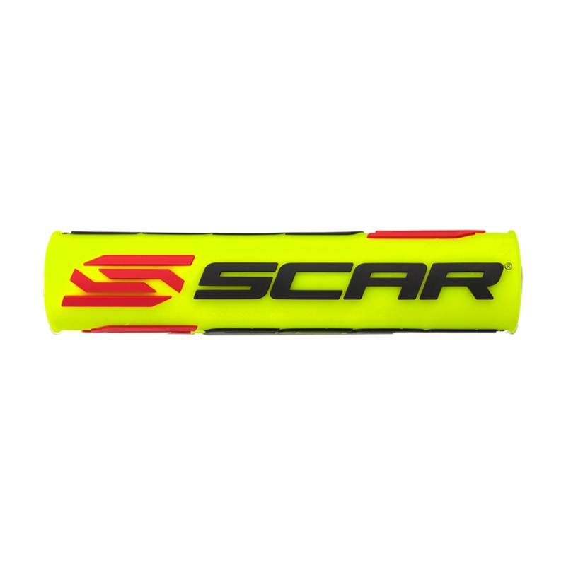 Mousse de guidon Scar jaune fluo et noir - Guidon avec barre transversale MSXY