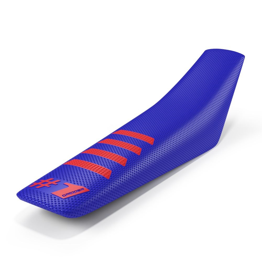 Housse de selle universelle Onegripper - Ribbed bleu et rouge