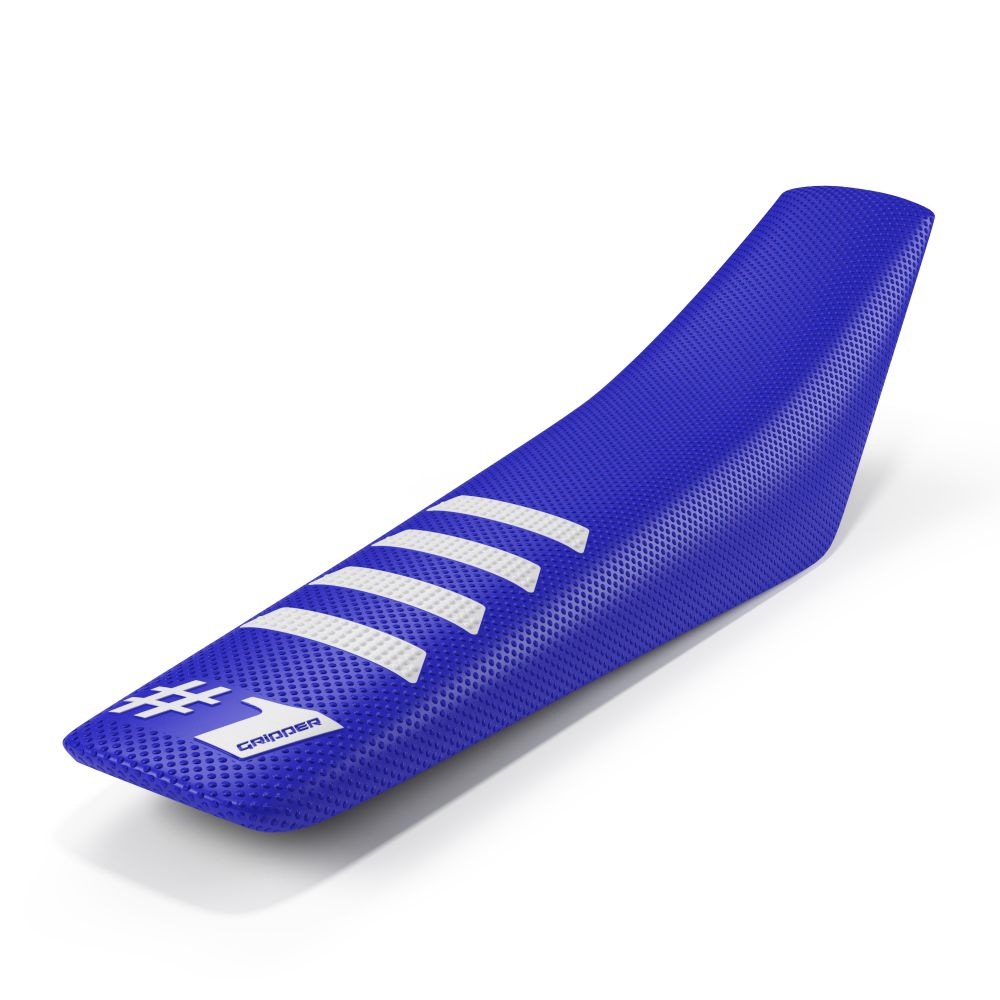 Housse de selle universelle Onegripper - Ribbed bleu et blanc