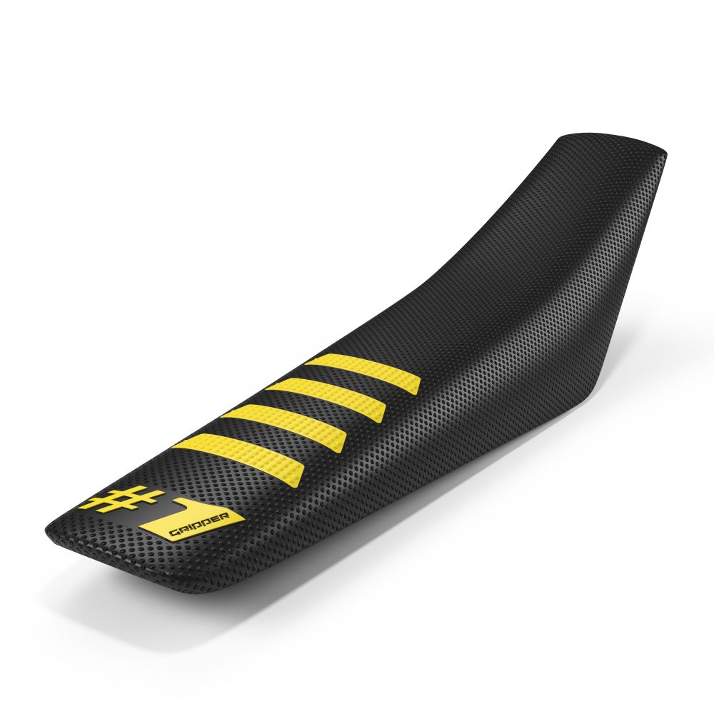Housse de selle universelle Onegripper - Ribbed noir et jaune