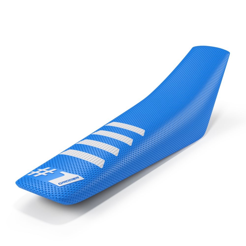 Housse de selle universelle Onegripper - Ribbed azzurro et blanc