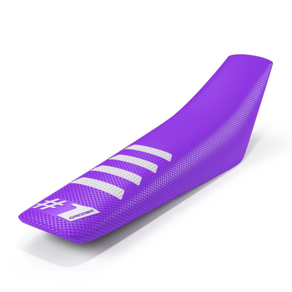 Housse de selle universelle Onegripper - Ribbed viola et blanc