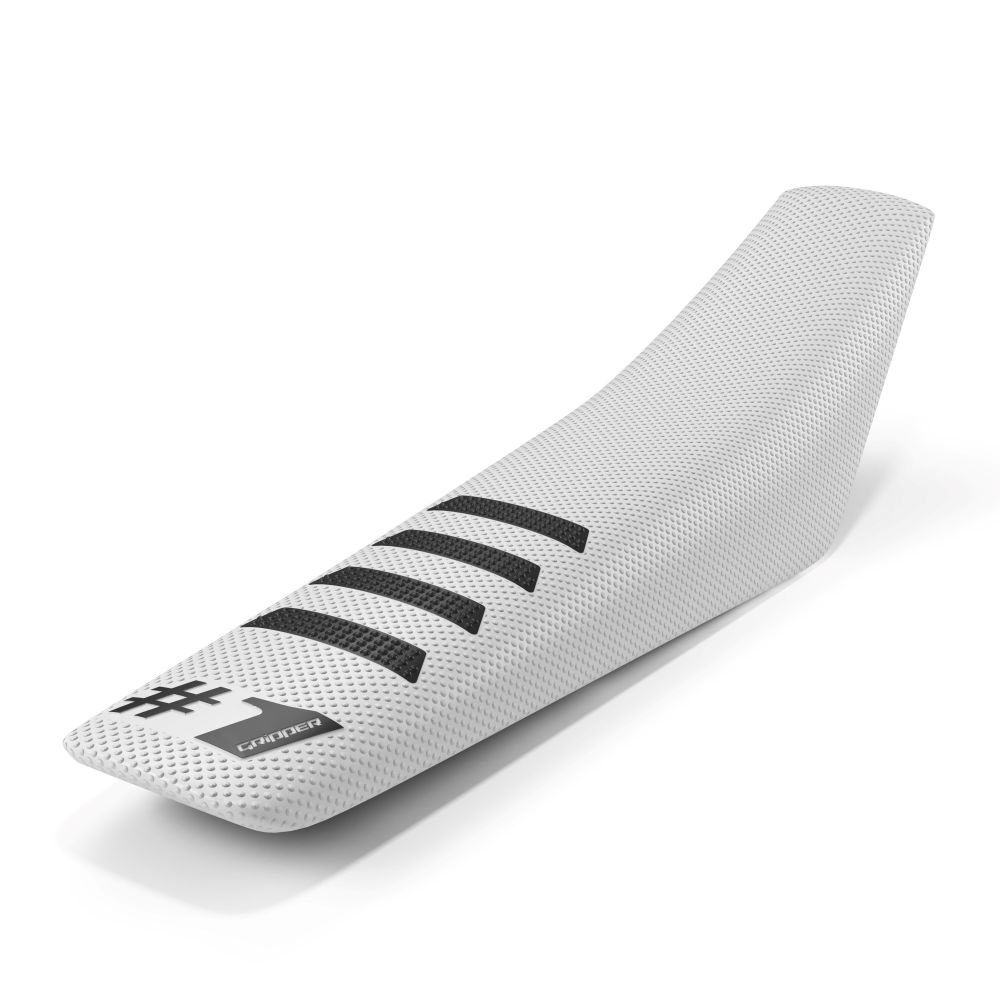 Housse de selle universelle Onegripper - Ribbed blanc et noir