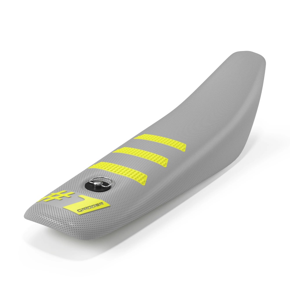 Housse de selle universelle Onegripper - Mini Light Rib gris chiaro et jaune