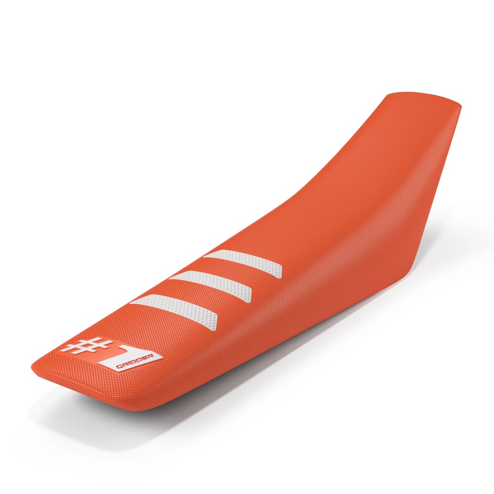 Housse de selle universelle Onegripper - Light Rib orange et blanc