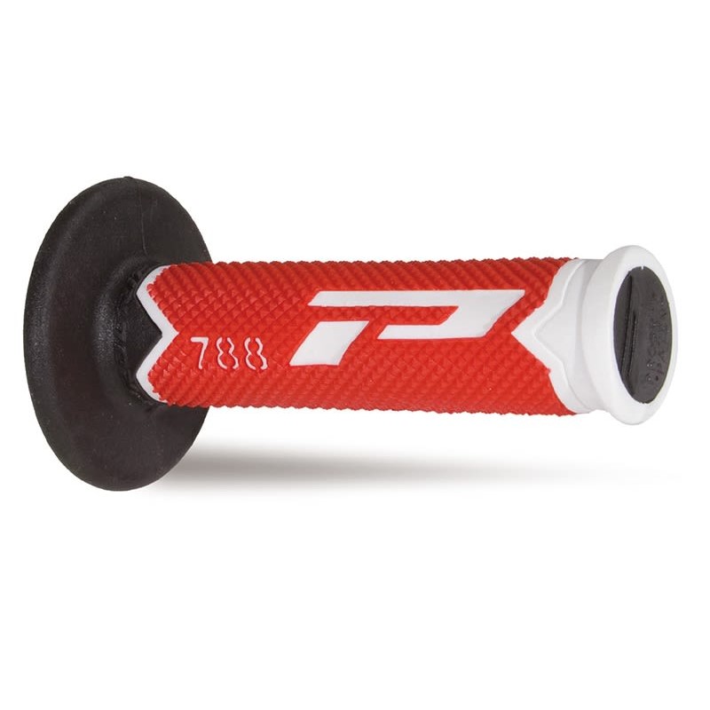 Paire de poignées off-road Pro Grip 788 - blanc rouge noir