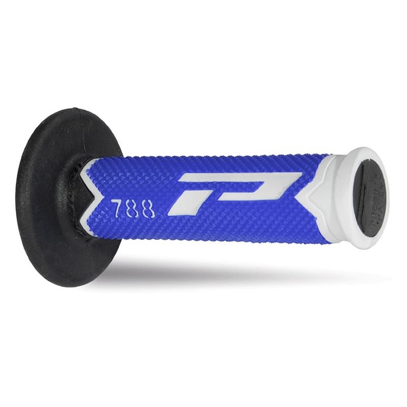 Paire de poignées off-road Pro Grip 788 - blanc bleu noir