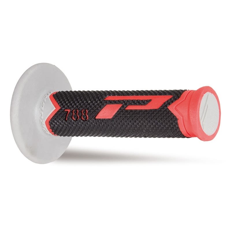 Paire de poignées off-road Pro Grip 788 - rouge noir gris