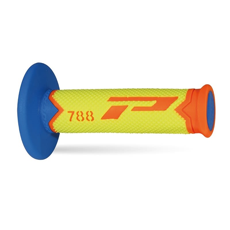 Paire de poignées off-road Pro Grip 788 - orange fluo jaune fluo bleu clair