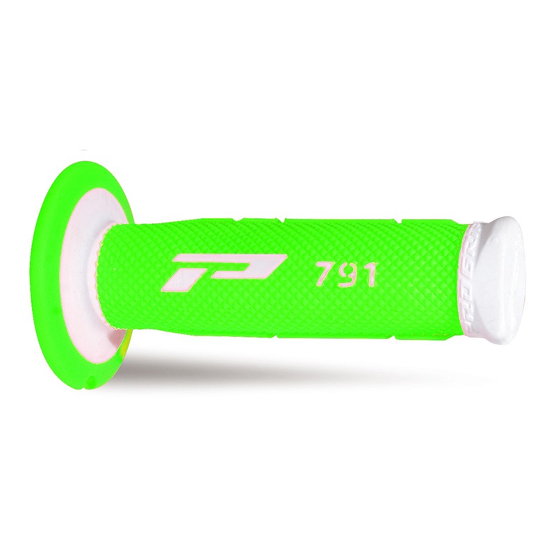 Paire de poignées off-road Pro Grip 791 - blanc vert fluo