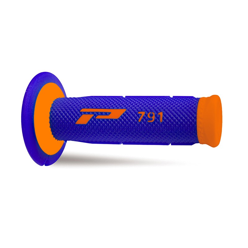 Paire de poignées off-road Pro Grip 791 - orange fluo bleu