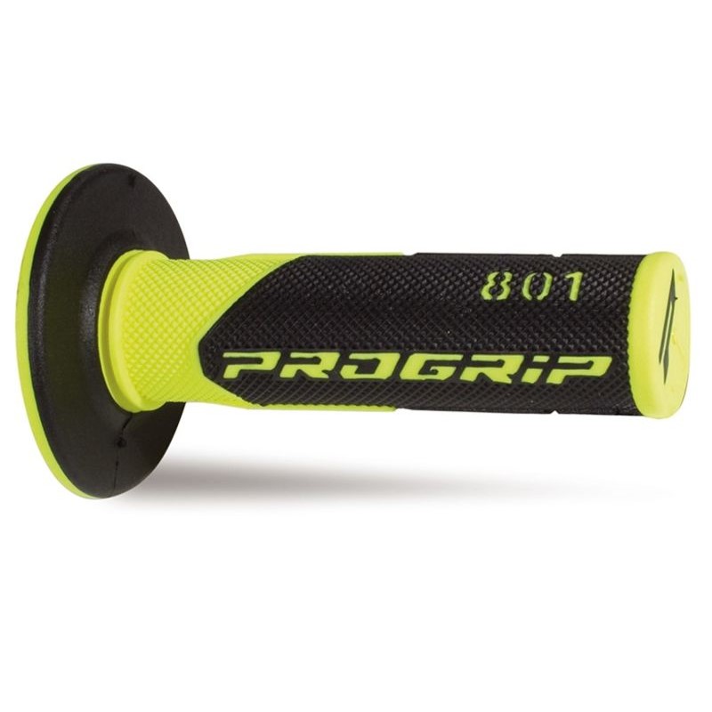 Paire de poignées off-road Pro Grip 801 - jaune fluo noir