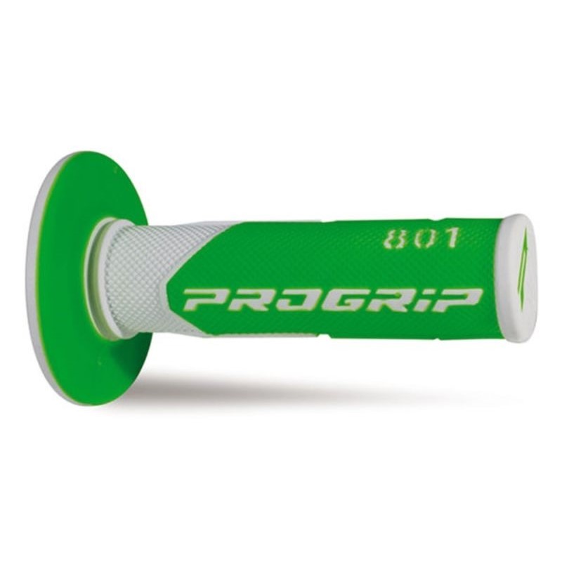 Paire de poignées off-road Pro Grip 801 - blanc vert fluo