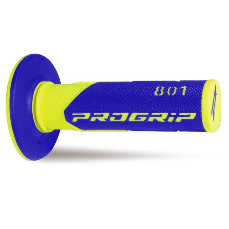 Paire de poignées off-road Pro Grip 801 - jaune fluo bleu