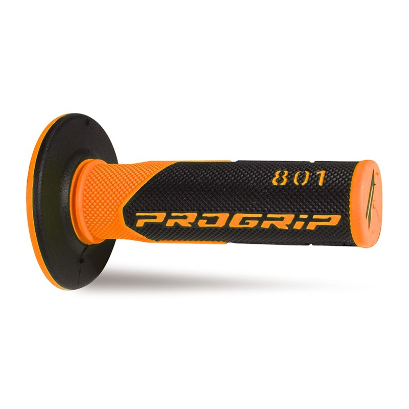 Paire de poignées off-road Pro Grip 801 - orange fluo noir