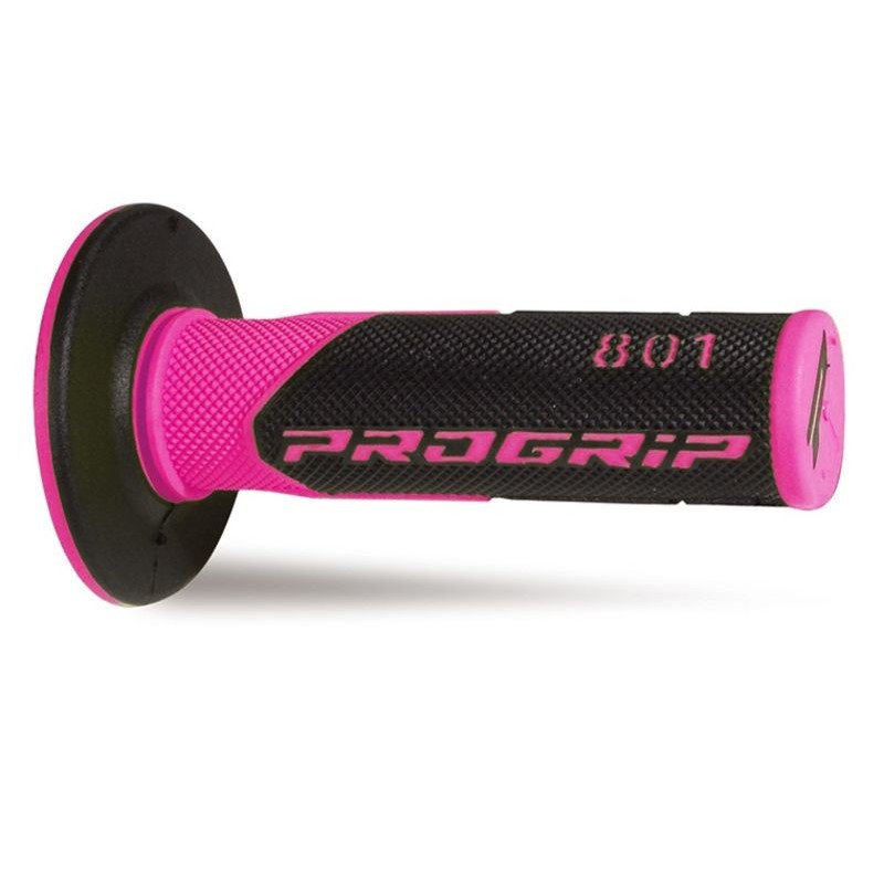 Paire de poignées off-road Pro Grip 801 - fuchsia fluo noir