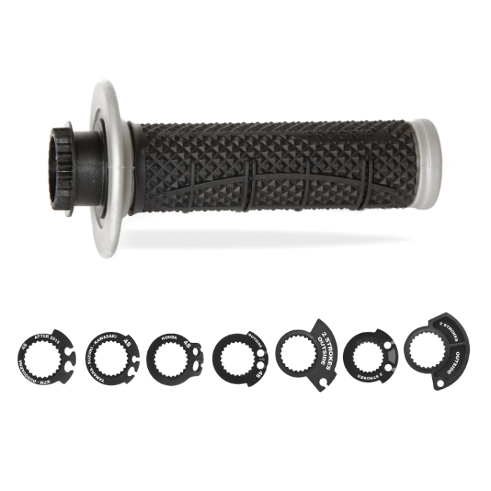 Paire de poignées Lock-On Pro Grip 809 - gris noir